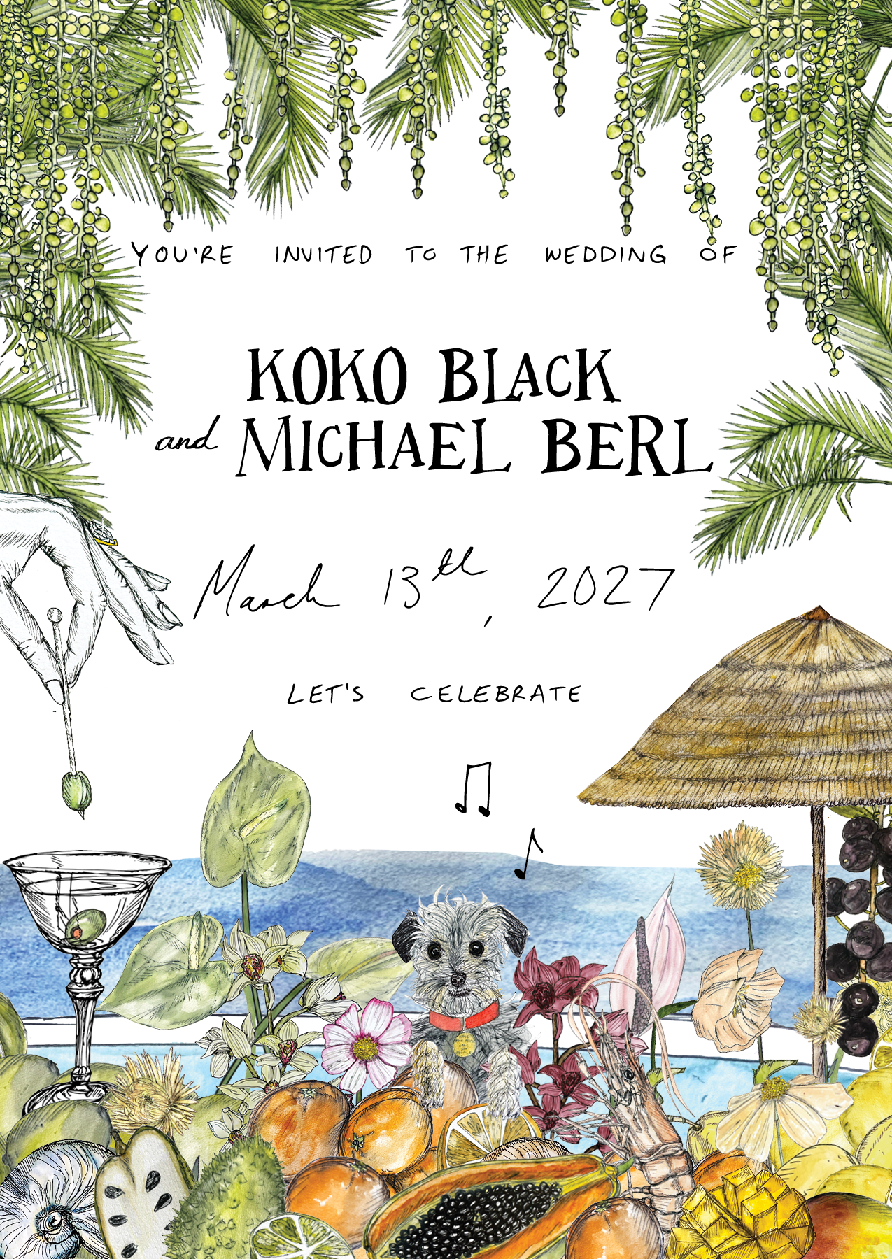 Wedding invitation of Koko and Michael