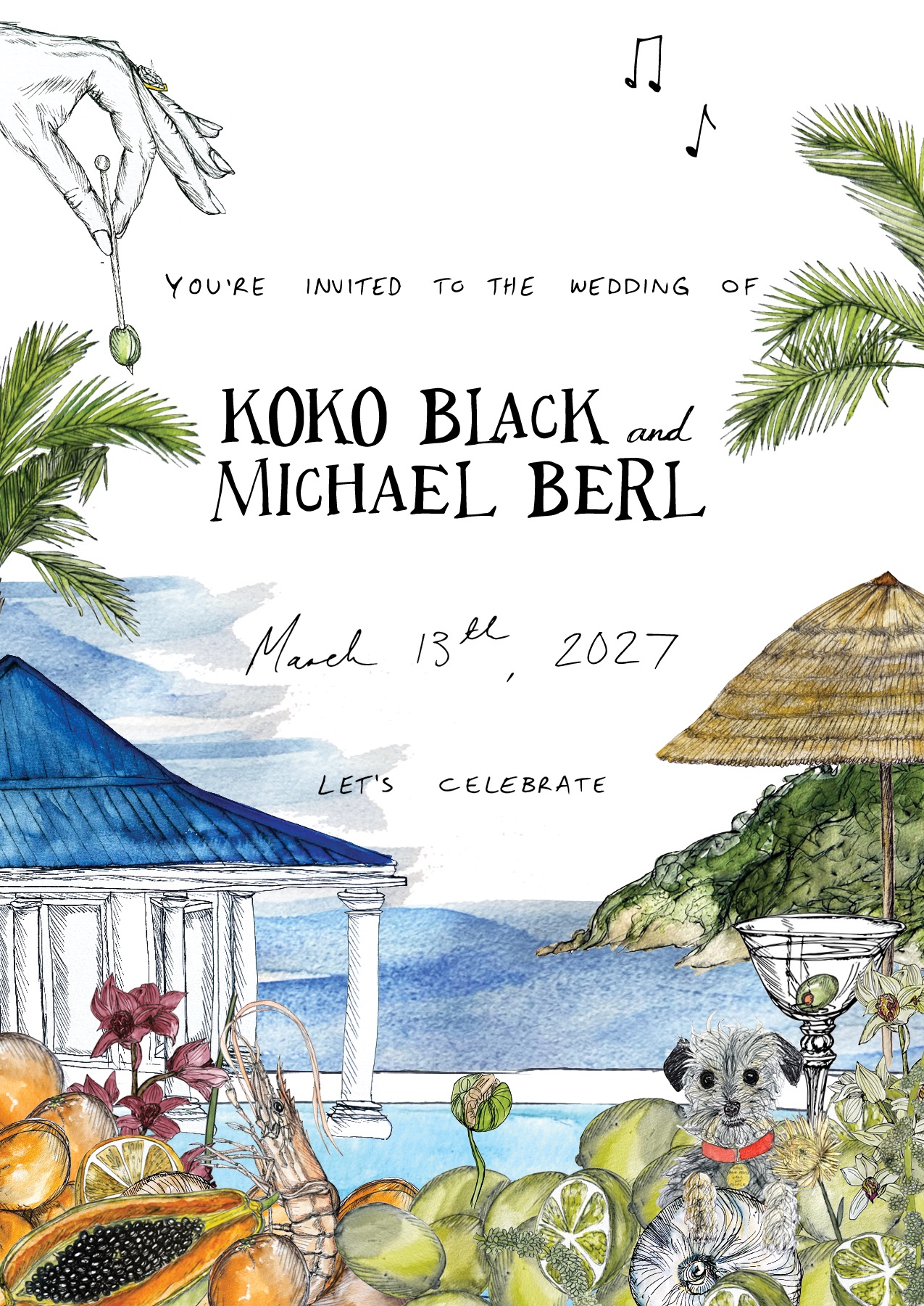 Wedding invitation of Koko and Michael